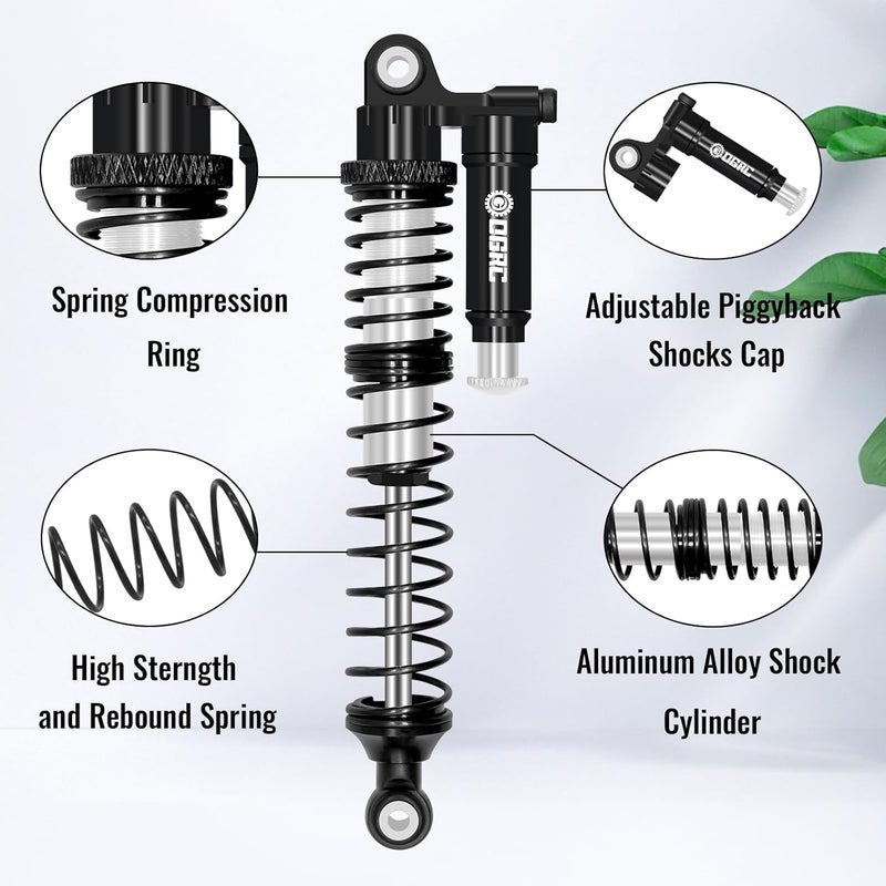 OGUNKE OGRC 100mm Aluminum Adjustable Piggyback Shock Absorber for RC Crawler - Image 5