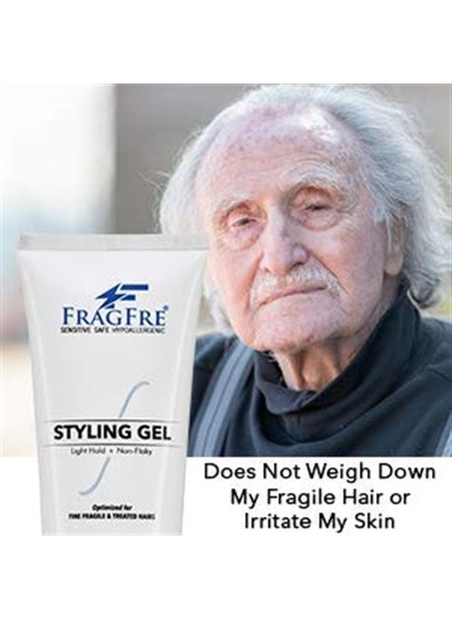 FRAGFRE Light Hold Hair Gel Fragrance Free 8 oz - Lightweight Styling Gel for Fine Fragile and Weakened Hairs - Paraben Free Hypoallergenic Sensitive Formula - Vegan Gluten Free Cruelty Free (1 Pack)  - Image 3