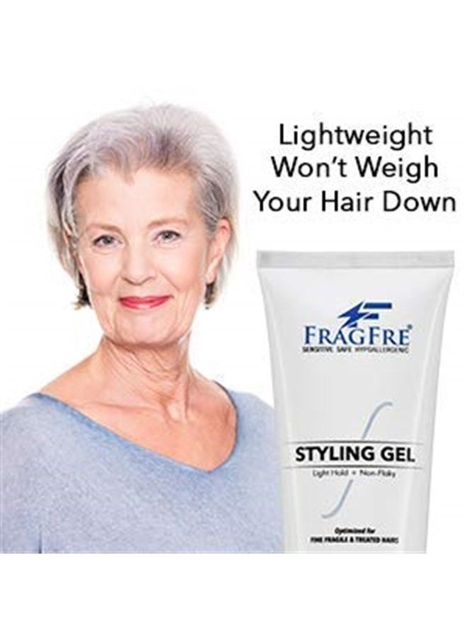 FRAGFRE Light Hold Hair Gel Fragrance Free 8 oz - Lightweight Styling Gel for Fine Fragile and Weakened Hairs - Paraben Free Hypoallergenic Sensitive Formula - Vegan Gluten Free Cruelty Free (1 Pack)  - Image 2