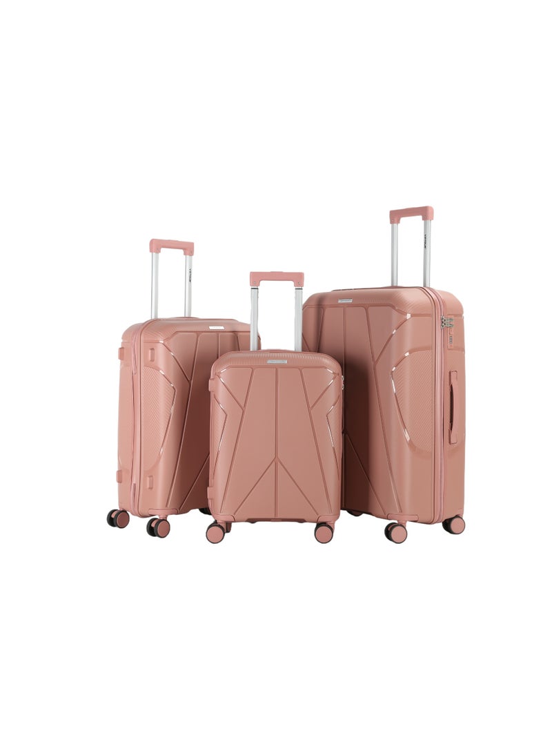 VIPTOUR 3-Piece Hardside Spinner Luggage Set with TSA Lock – Durable PP Material, 360° Double Wheels, & Aluminum Handle - Image 1