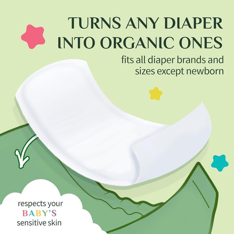 Organyc 100 Certified Organic Cotton Baby Diaper Liner for Sensitive Skin Fits All Brands and Sizes Diapers Except New Born 20 Count - Image 4