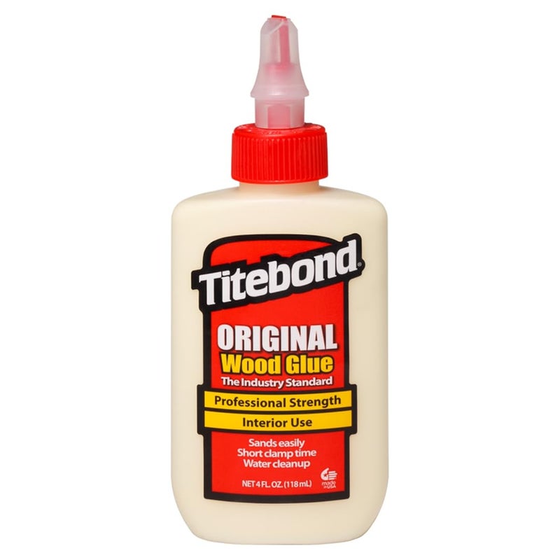 Titebond Original Wood Glue 5062, Industry Standard for Woodworking, Furniture Repair/Assembly, Construction, Home Repair or Modeling, 4 oz - Image 1