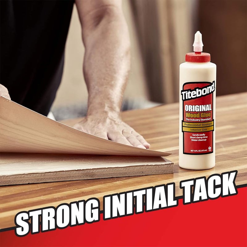 Titebond Original Wood Glue 5062, Industry Standard for Woodworking, Furniture Repair/Assembly, Construction, Home Repair or Modeling, 4 oz - Image 2