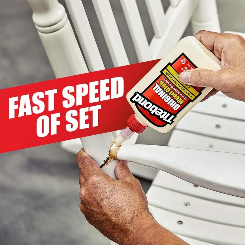 Titebond Original Wood Glue 5062, Industry Standard for Woodworking, Furniture Repair/Assembly, Construction, Home Repair or Modeling, 4 oz - Image 3
