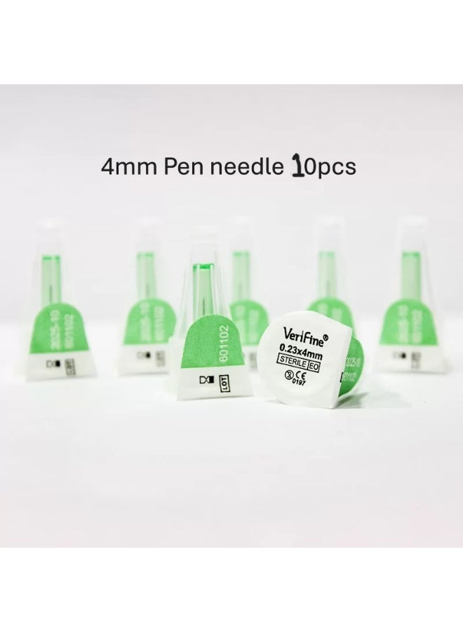 Verifine Insulin Pen Needles, 32G 4mm Ultra Fine Pen Needles for Insulin Injection, Compatible with Most Insulin Pens, 0.23mm x 4mm 10pcs - Image 1