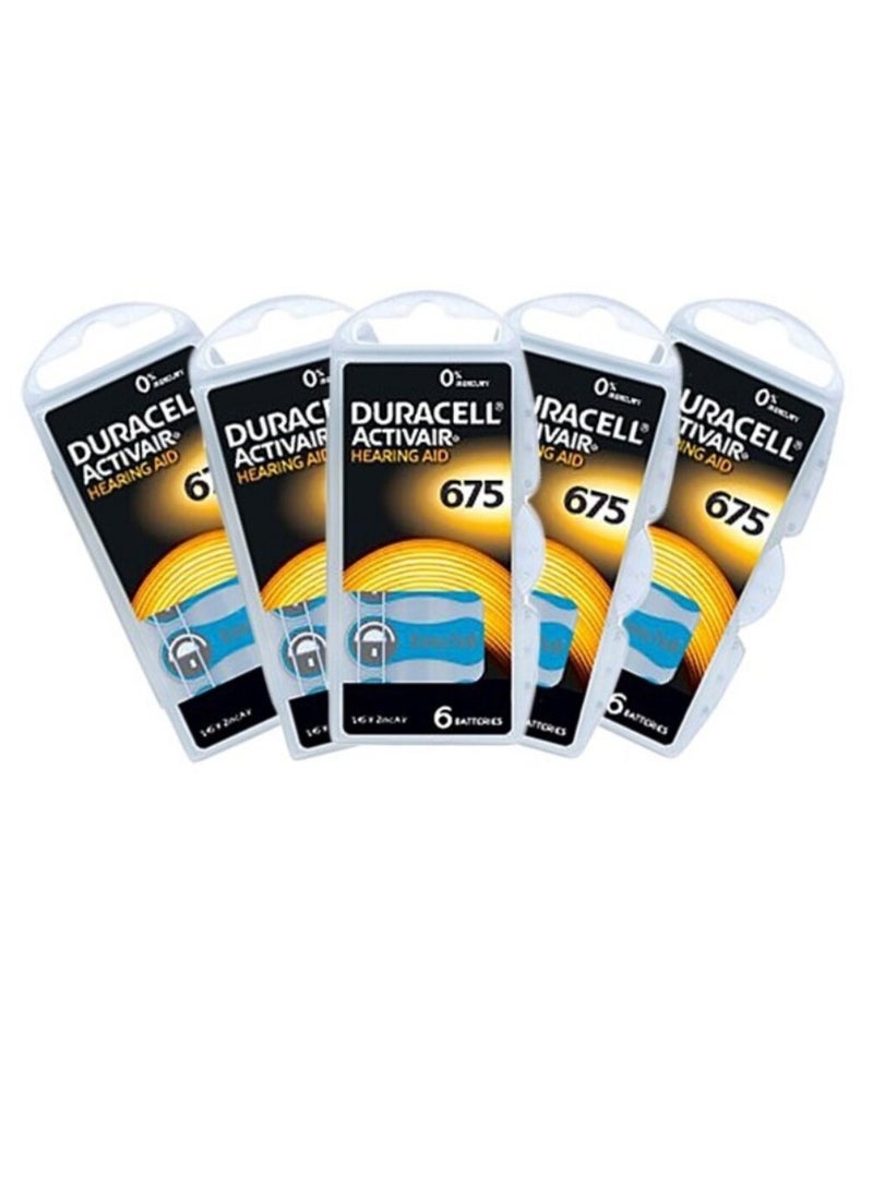 Duracell 30-Pieces Duracell Activair (Size 675) Hearing Aid 1.45V Zinc-Air Hg0% Mercury Batteries  - Image 2