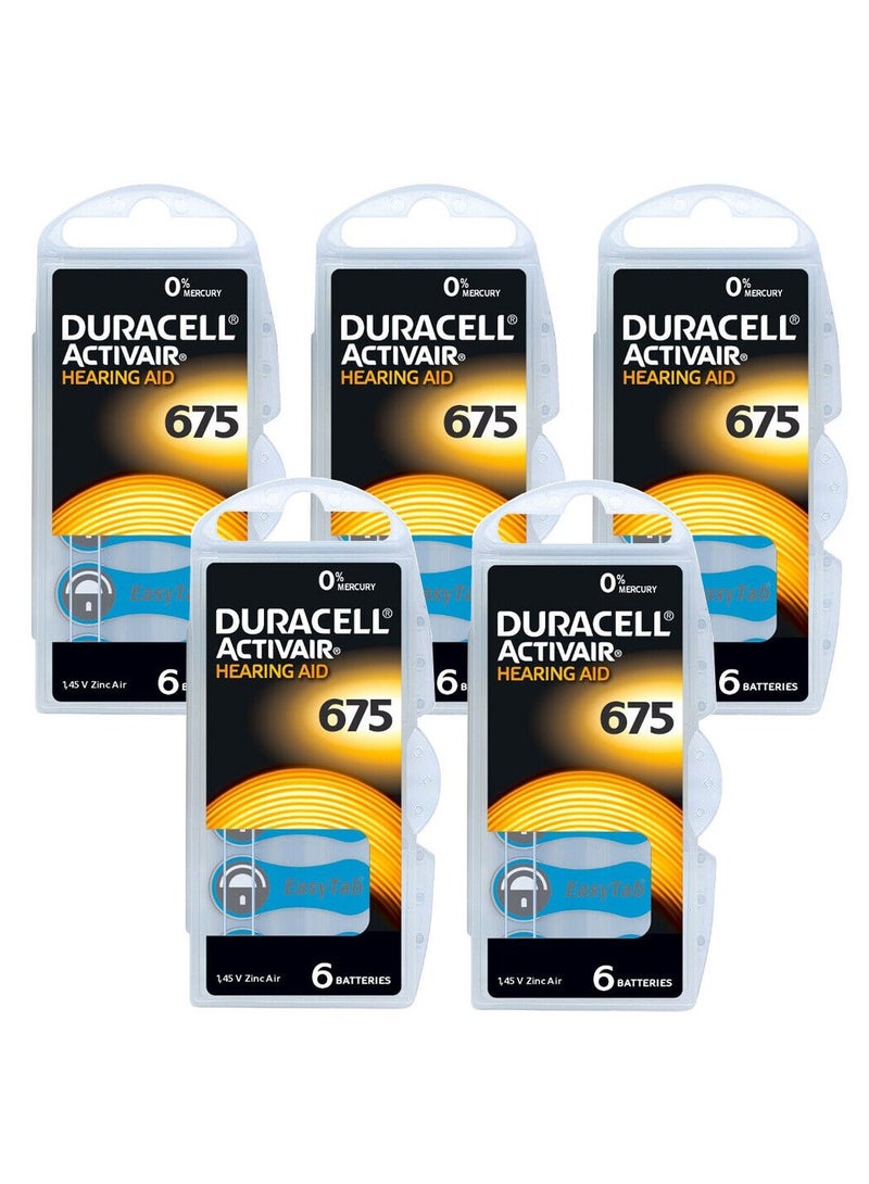 Duracell 30-Pieces Duracell Activair (Size 675) Hearing Aid 1.45V Zinc-Air Hg0% Mercury Batteries  - Image 1