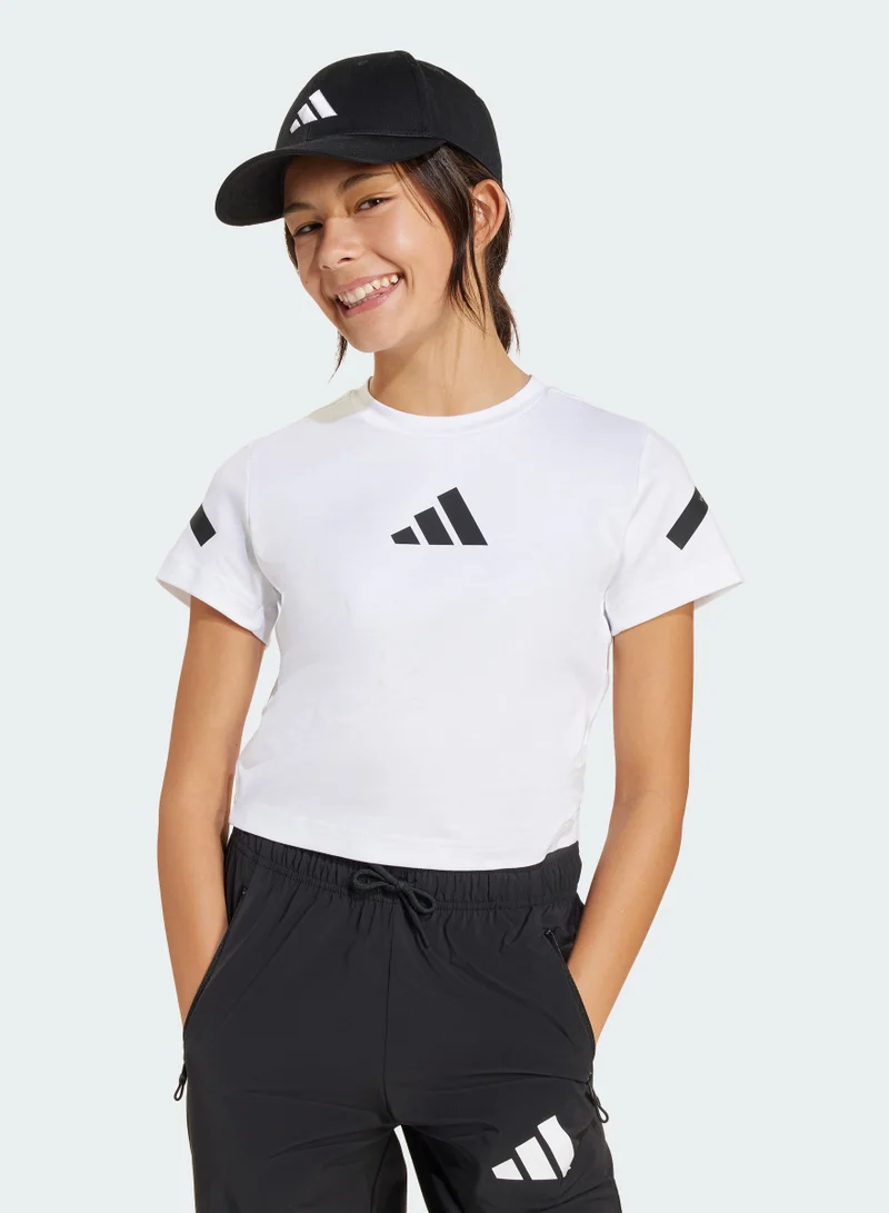 Adidas Youth Z.N.E. Fitted Cropped T-Shirt