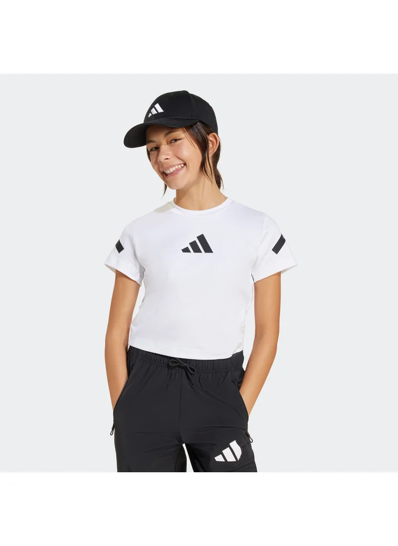 اديداس Youth Z.N.E. Fitted Cropped T-Shirt