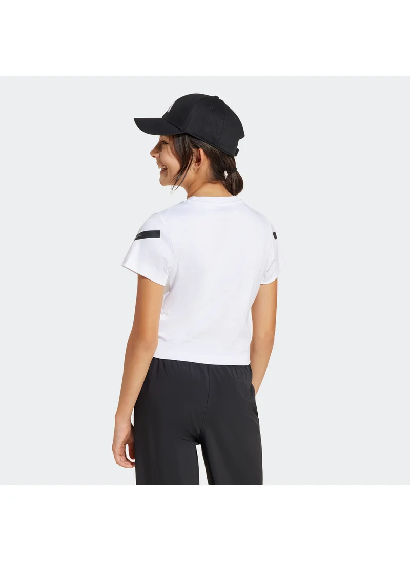 اديداس Youth Z.N.E. Fitted Cropped T-Shirt