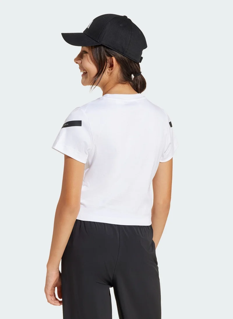 Adidas Youth Z.N.E. Fitted Cropped T-Shirt