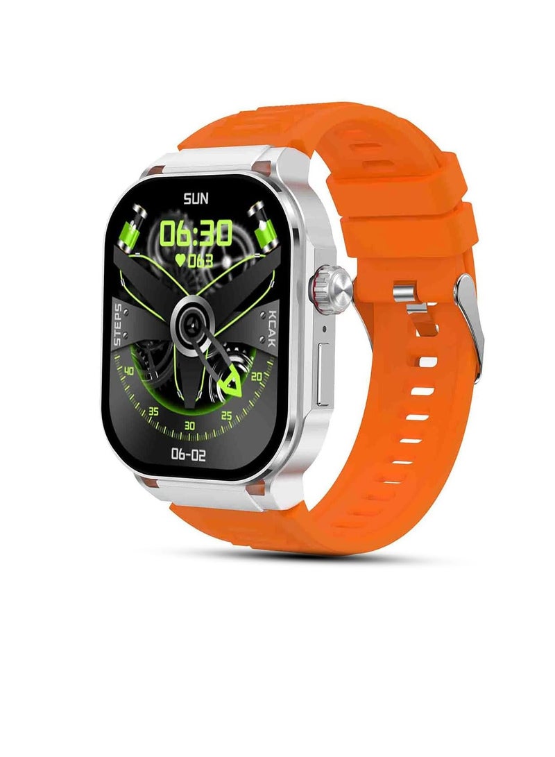Amoled Touch Screen Smart Watch, Waterproof Smart Student Bracelet With Multi Sports Modes, Activity Fitness Tracker With Heart Rate Blood Pressure And Sleep Monitor, (1pc, Orange) - Image 1