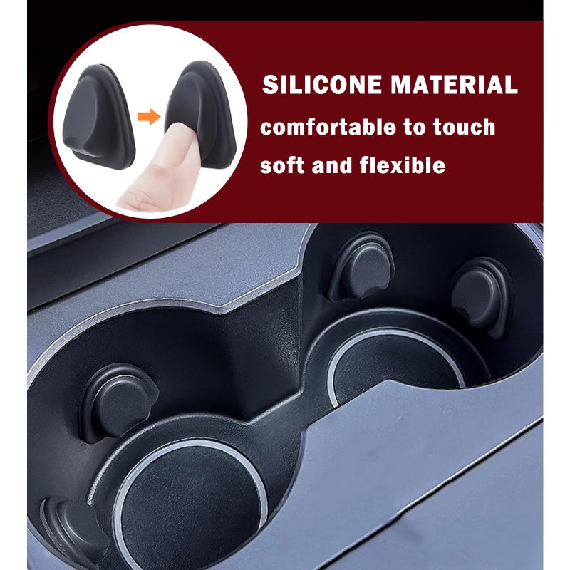YGDMD 2026 Upgrade Car Cup Holder Insert,Anti-Slip Silicone Cupholder Insert for Car Stabilising Water Cups,Self-Adhesive Automotive Cup Holders Pad for Most Cars/Trucks/SUVs - Image 3