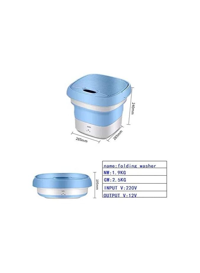 Mini Foldable Washing Machine Portable Deep Cloth Cleaning Washing Machine For Home Multicolor  - Image 3