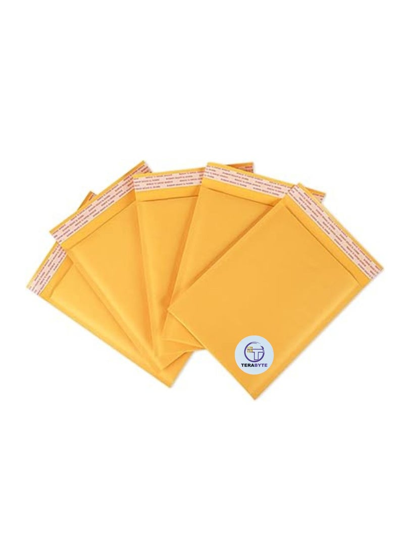 Terabyte Bubble Envelopes Bags 180MM X 265MM (7 INCH-11 INCH) Kraft Paper Bubble Envelopes Bags Padded Mailers Shipping Envelopes Self Seal for Packaging 5pcs - Image 1