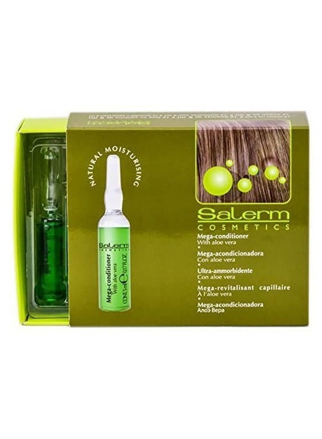 Salerm Cosmetics Mega Conditioner For Nature Moisturising Treatment - 12 Vial x 0.17 oz