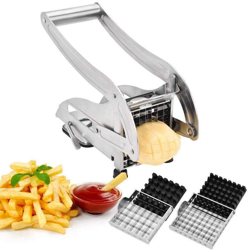 EBOFAB Stainless Steel Potato Cutter French Fry Cutter Veg Slicer Potato Chipper Home Kitchen Tool for Vegetable Fruit - Image 1