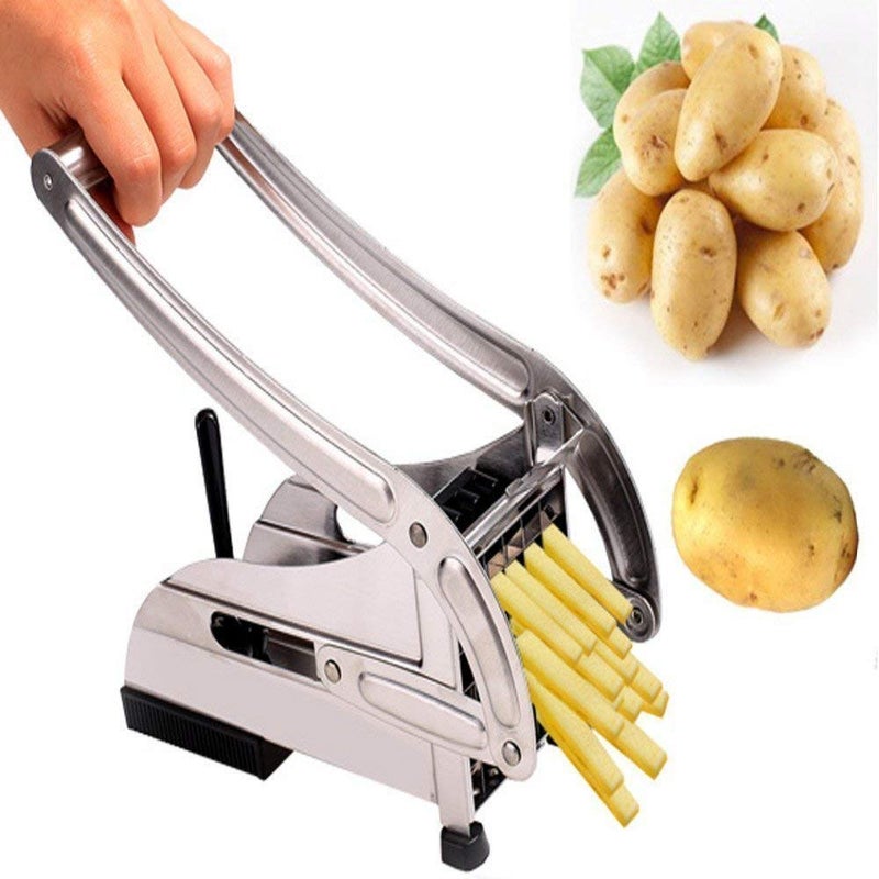 EBOFAB Stainless Steel Potato Cutter French Fry Cutter Veg Slicer Potato Chipper Home Kitchen Tool for Vegetable Fruit - Image 2
