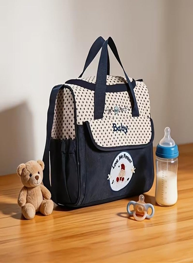 ALERIP Baby Diaper Bag with Multiple Compartments, Stylish & Spacious Maternity Bag for Moms, Waterproof Washable Cloth New Borns Diaper Mini Bag, Travel-Friendly Baby Care Organizer (BLUE COLOUR) - Image 5