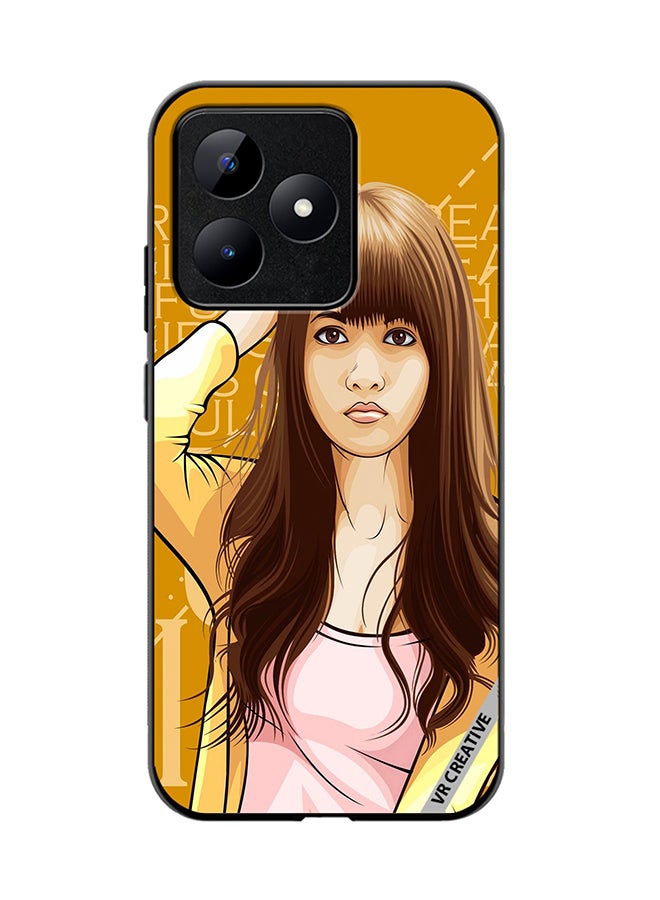 VR CREATIVE Protective Case Cover For Realme C53 Girl Posing Design Multicolour - Image 1