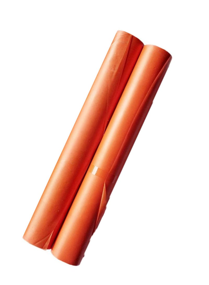 Libra غلاف كتاب (كرافت برتقالي) من ورق كرافت مضلع مع تغليف 33 سم (10 أمتار لكل لفة) - Image 1