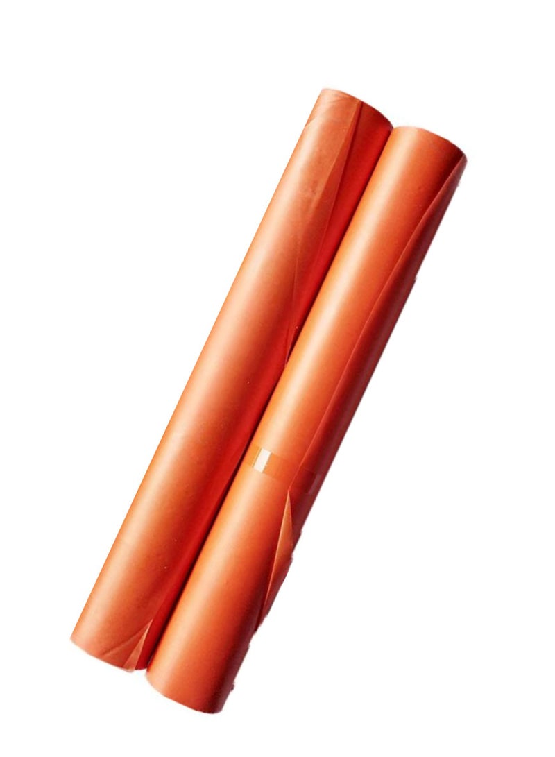 Libra غلاف كتاب (كرافت برتقالي) من ورق كرافت مضلع مع تغليف 33 سم (10 أمتار لكل لفة) - Image 2