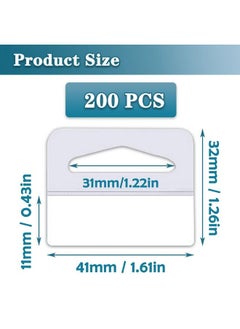 PUSNMI Hang Tags Adhesive Tabs 200Pcs Clear Self Adhesive Tabs Triangle Hang Tabs 1.6X1.3Inch Clear Sticky Hanging Tabs For Store Retail Display Sale Items  - Image 3