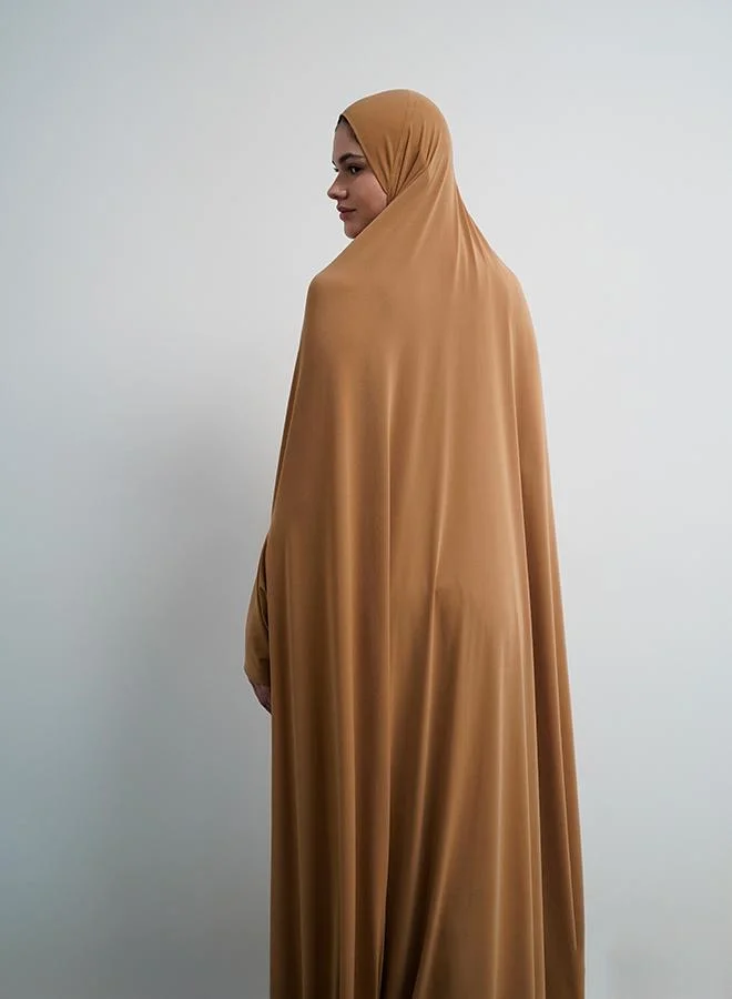 JAMEELA Modest beige Lycra fabric breathable prayer dress
