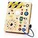 Grarain Busy Board for Toddlers Montessori Educational Toy for 13 Year Old Boys Girls TravelFriendly Sensory Learning Activity Ideal for Kids with AutismClocks Busy Board - Image 3