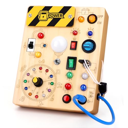 Grarain Busy Board for Toddlers Montessori Educational Toy for 13 Year Old Boys Girls TravelFriendly Sensory Learning Activity Ideal for Kids with AutismClocks Busy Board - Image 1