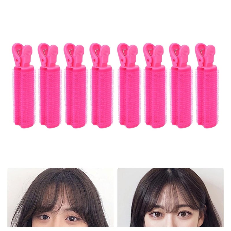 8pcs Hair Curlers Rollers Hair Root Clip Fluffy Lazy Instant Bang Heatless Curler Adhesive Hair Volumizing Curler Roller Clip Styling Hair Styling Hair Volume Curler hair roller