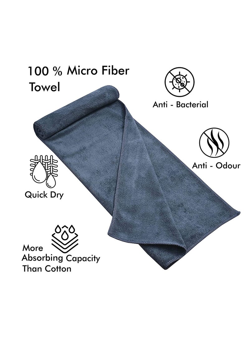 فابينني ملاءة حمام من الألياف الدقيقة مكونة من قطعتين لون أحمر خمري 80x160 سم منشفة شاطئ ناعمة ومتينة من الألياف الدقيقة فائقة الامتصاص وسريعة التجفيف منشفة حمام من الألياف الدقيقة كبيرة للرياضة والسفر والشاط - Image 5