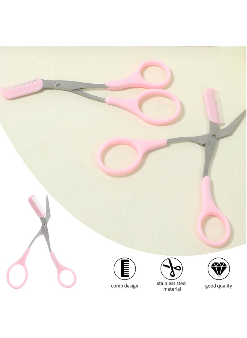 KASTWAVE Eyebrow Scissors with Comb Precision Eyebrow Trimming Scissors with Comb Non-Slip Finger Grips Hair Removal for Facial, Nose, Eyebrow, Mustache, and Beard Hair Trimming & Grooming(6 Black) - Image 4