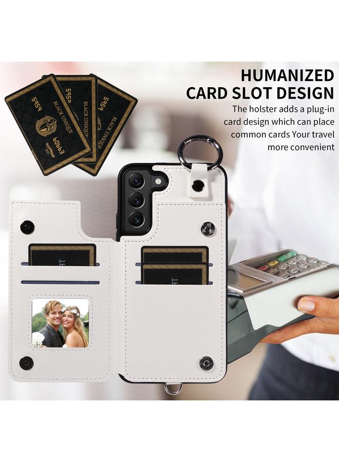 اس-توب جراب لهاتف Samsung Galaxy S22+ 5G جراب هاتف بنمط معيني مع حبل قصير - Image 4