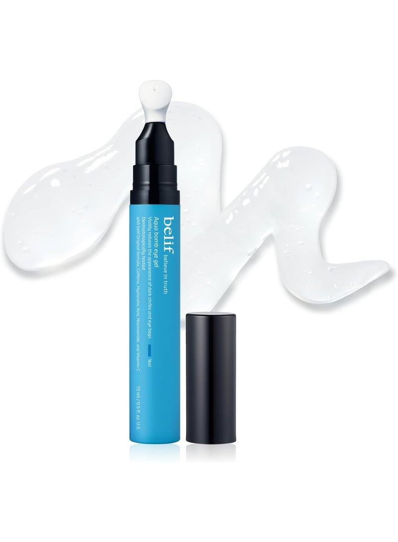 بليف Aqua Bomb Cooling Eye Gel - الكافيين وحمض الهيالورونيك للانتفاخ والترطيب ، النياسيناميد وفيتامين ج للهالات السوداء ، الأدينوزين والكولاجين للنفخ والشد ، العناية بالبشرة الكورية - Image 1