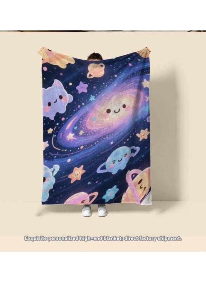 general Baby and children's cartoon flannel thin blanket (warm and comfortable, suitable for sleep, game use) 70cm*100cm - Image 1
