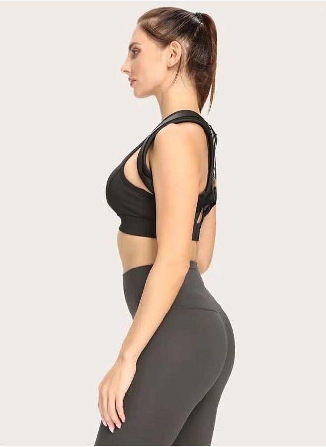 Polish'D - Back Support Brace and Posture Correction Belt, Relieves Pain Stress and Fatigue with Neck Shoulder Clavicle and Spine Alignment, Reshape Your Body With This Back Straightener and Be Attractive, Fit - Image 1