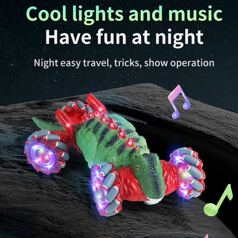 Remote Control Stunt Car for Kids, 4WD Gesture Sensing Remote Control Car 2.4G Rotating Toy Car with Lights Music, Gifts for Boys and Girls - Image 2