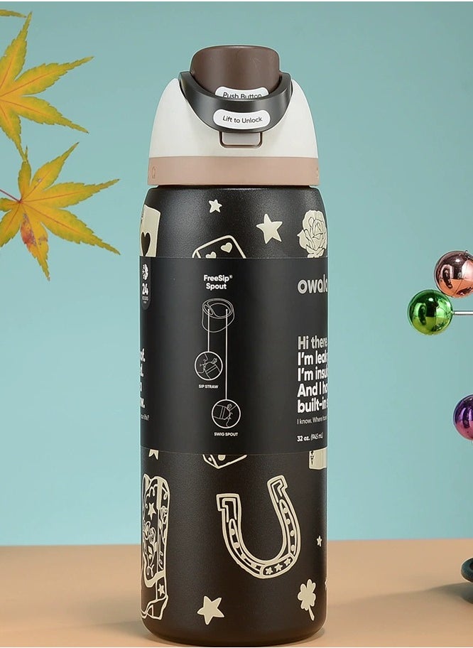 Owala - Freesip Insulated Stainless Steel Water Bottle With Straw For Sports And Travel, Bpa-Free,32-Ounce - Image 1
