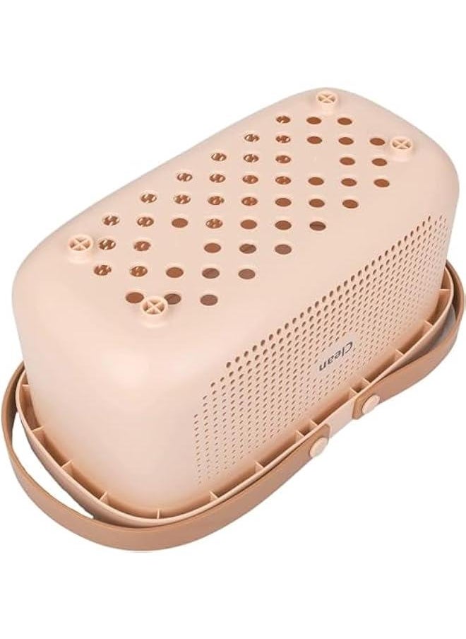 HOOKOR - Cleaning Supplies Caddy,2 Pack Shower Caddy Basket Tote,Plastic Storage Basket with Handle Portable Organizer Basket Bin for Bathroom Kitchen Dorm Room Bedroom Toiletry Laundry Pool Beach (Pink) - Image 1
