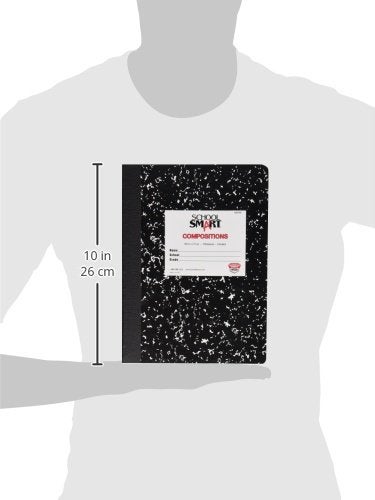 School Smart Hard Cover Composition Book, Unruled, 9-3/4 x 7-1/2 Inches, 100 sheets - Image 3