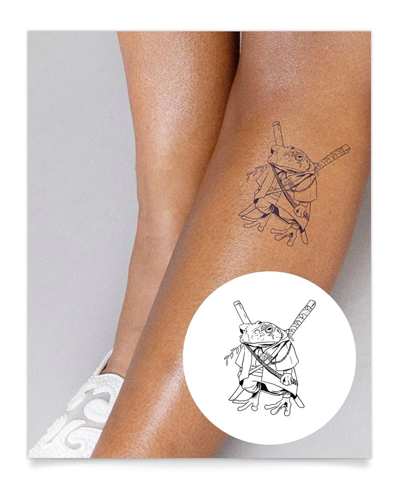inkbox Inkbox Temporary Tattoos, Semi-Permanent Tattoo, One Premium Easy Long Lasting, Water-Resistant Temp Tattoo with For Now Ink - Lasts 1-2 Weeks, Senpai, 4 x 4 in 