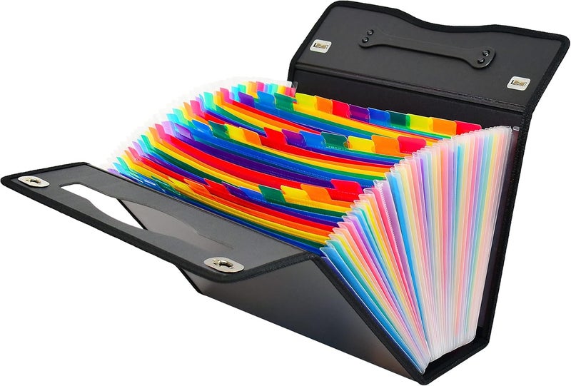 Cnk Accordion File Folders with 36 Pockets Organizer for Document Paper Storage Folder Documents Expanding Binder Folio Pocket Receipt Filing Expandable Files Dividers Labels Letter Durable Handle - Image 2