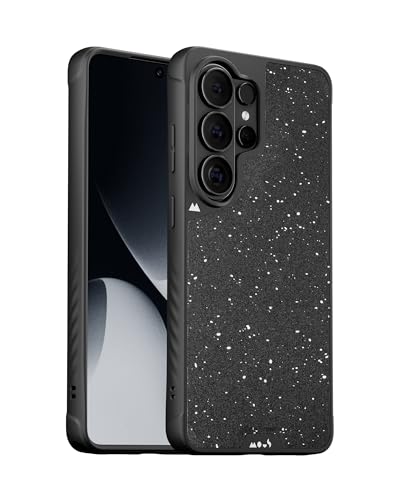 Mous for Samsung Galaxy S25 Ultra Case MagSafe Compatible Limitless 60 Black Speckled Fabric Protective Shockproof Phone Cover - Image 1