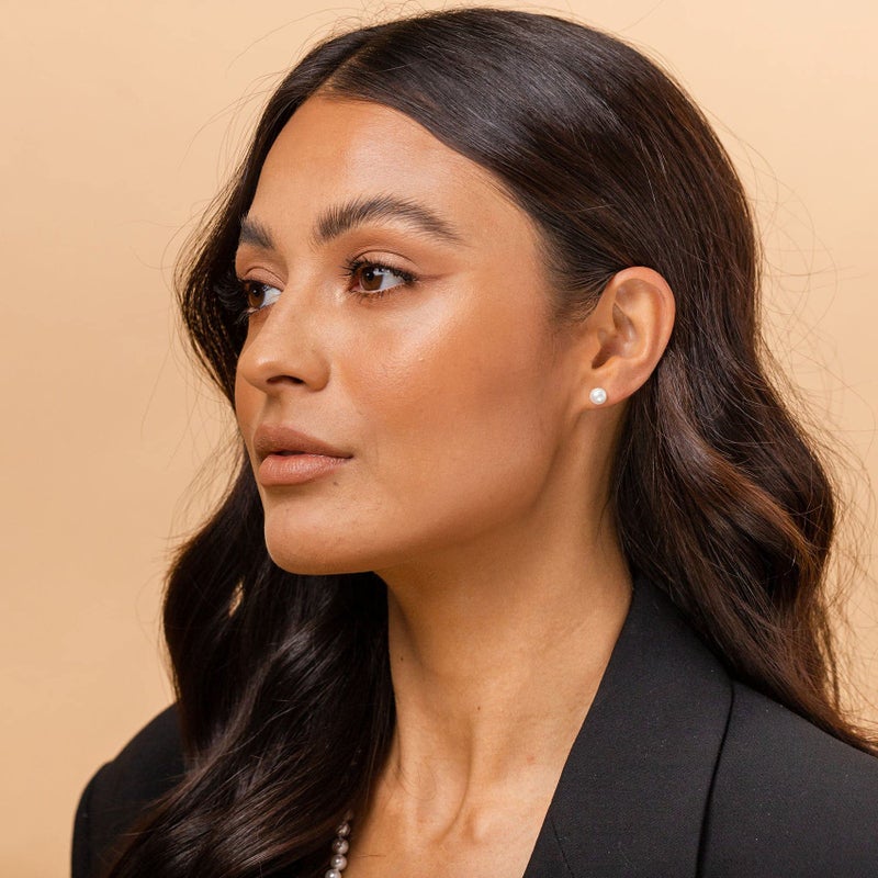 PAVOI أقراط لؤلؤة مزروعة من بفاوي 925 فضة استرلينية - 5.5 مم جودة AAA - Image 2