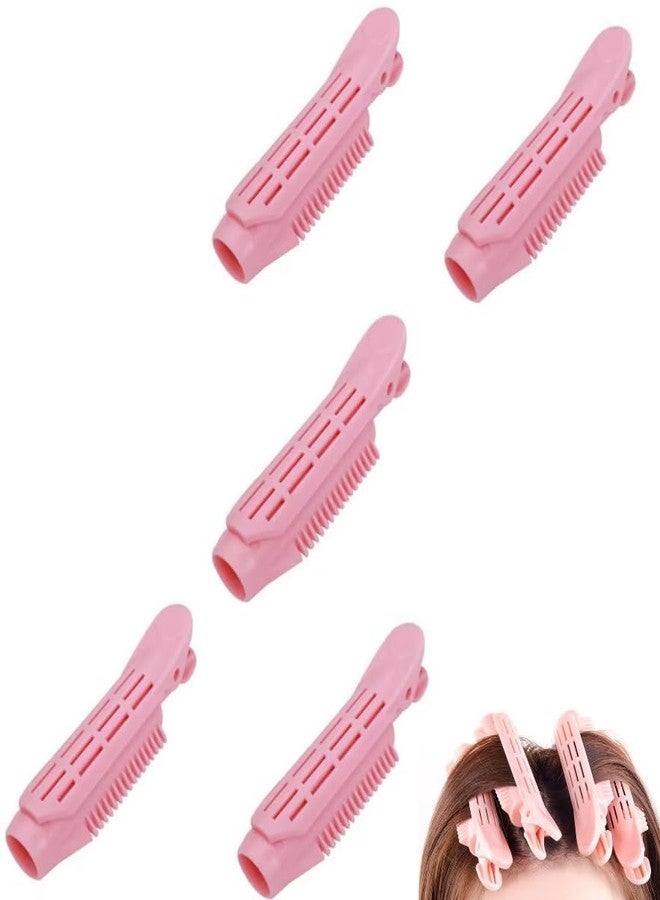 SquarezhenBo 5 Pcs Pink Volumizing Hair Root Clip,Natural Fluffy Hair Root Clip,Volume Hair Curler Clip DIY Curler Fluffy Clamps Rollers Hair,Magic Salon Wave,Styling Tools for Women - Image 1