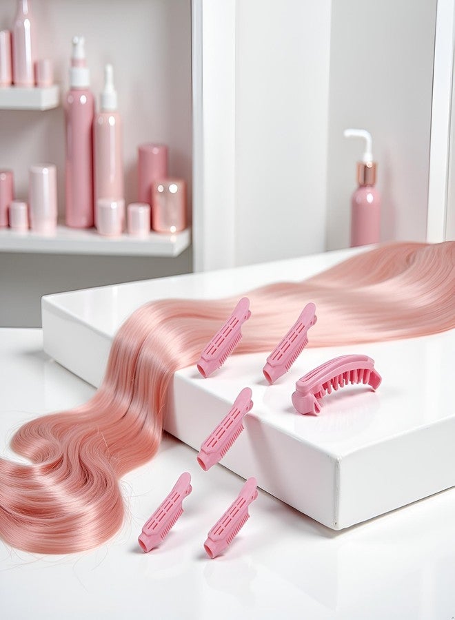 SquarezhenBo 5 Pcs Pink Volumizing Hair Root Clip,Natural Fluffy Hair Root Clip,Volume Hair Curler Clip DIY Curler Fluffy Clamps Rollers Hair,Magic Salon Wave,Styling Tools for Women - Image 4