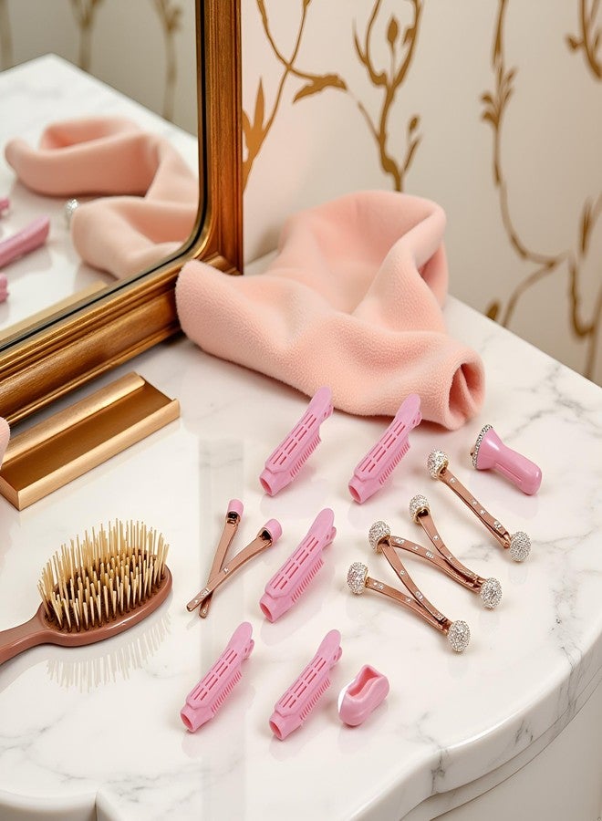 SquarezhenBo 5 Pcs Pink Volumizing Hair Root Clip,Natural Fluffy Hair Root Clip,Volume Hair Curler Clip DIY Curler Fluffy Clamps Rollers Hair,Magic Salon Wave,Styling Tools for Women - Image 3