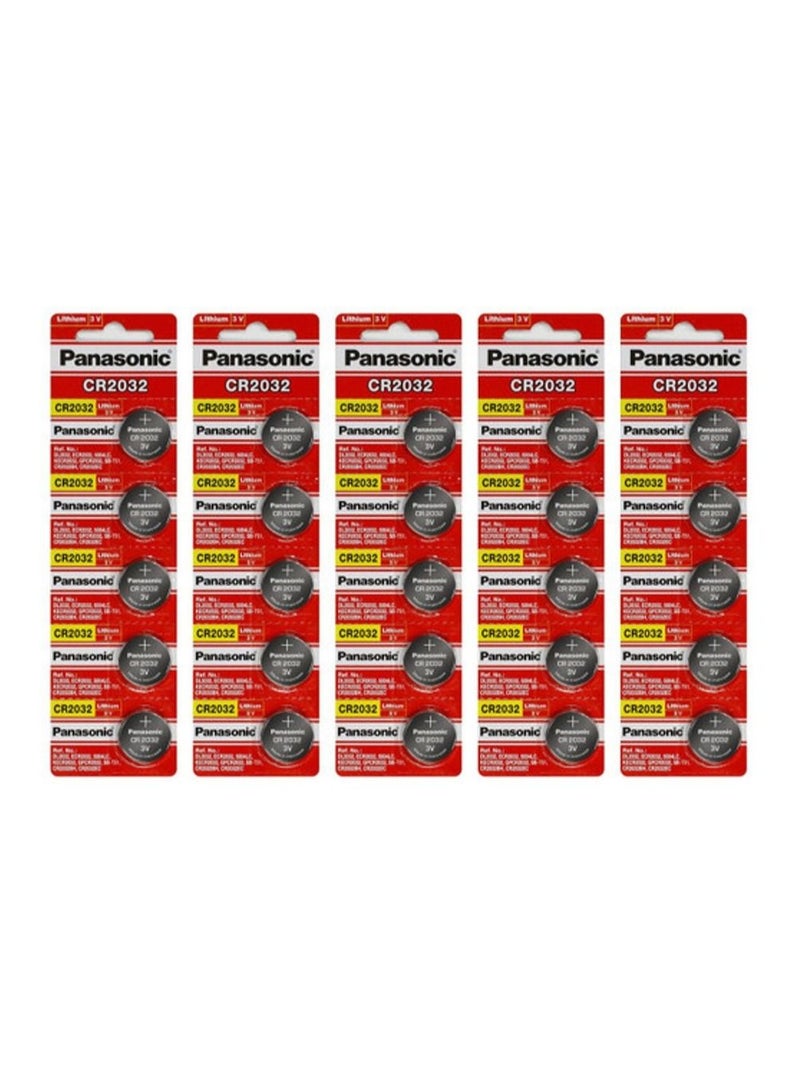 Panasonic 25-Pieces Panasonic CR2032 Lithium 3V Indonesia Batteries