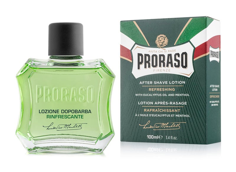 Proraso After Shave Lotion for Men, Refreshing and Toning with Menthol and Eucalyptus Oil, 3.4 Fl Oz (Pack of 1) - Image 1